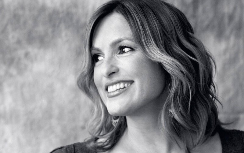 Woman with Wavy Hair — Black, Happy, Photograph, Smile, Earring, White