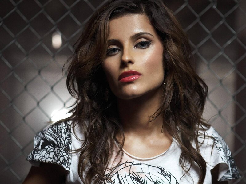 Woman with Wavy Hair — Brown, Dramatic, Photograph, Chain-link Fence