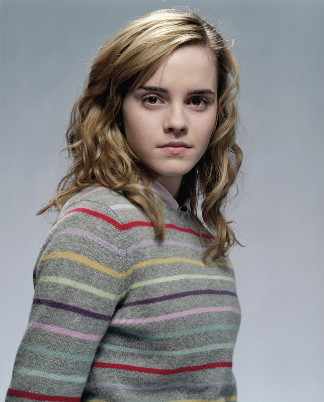 Woman with Wavy Hair — Gray, Neutral, Photograph, Sweater