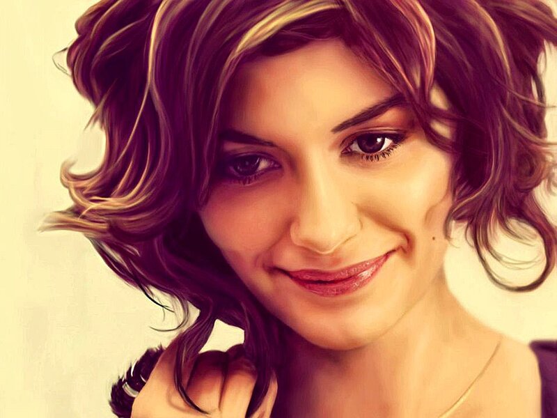woman with wavy hair smiling