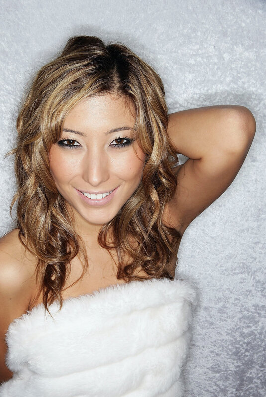 Woman with Wavy Hair — White, Relaxed, Photograph