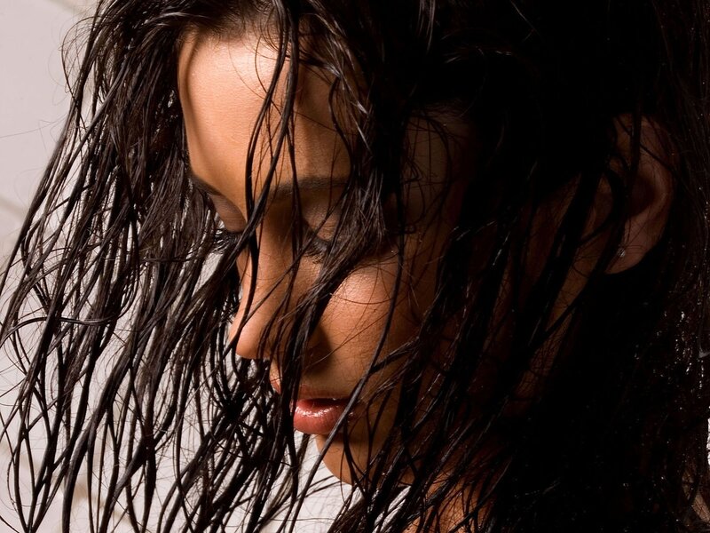 woman with wet hair
