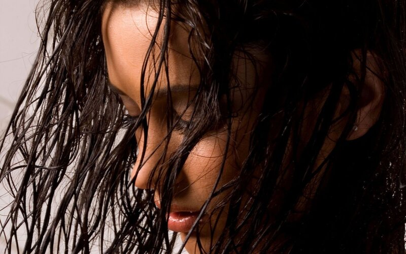 woman with wet hair