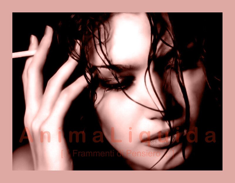 Woman with Wet Hair — Black, Dramatic, Photograph, Hand, Cigarette