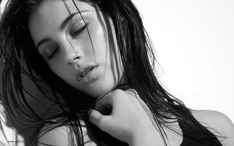Woman with Wet Hair — Black, Dramatic, Photograph, Hand, Shoulder