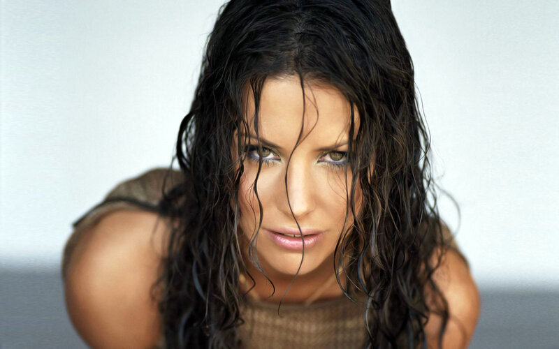 Woman with Wet Hair — Black, Intense, Photograph