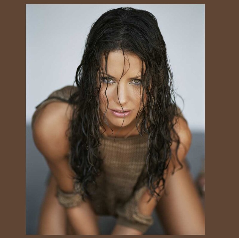 Woman with Wet Hair — Brown, Intense, Photograph