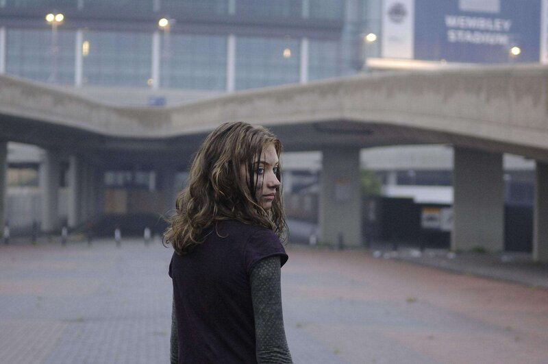Woman with Wet Hair — Gray, Dramatic, Night, Photograph