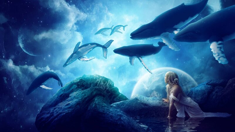 Woman with Whales