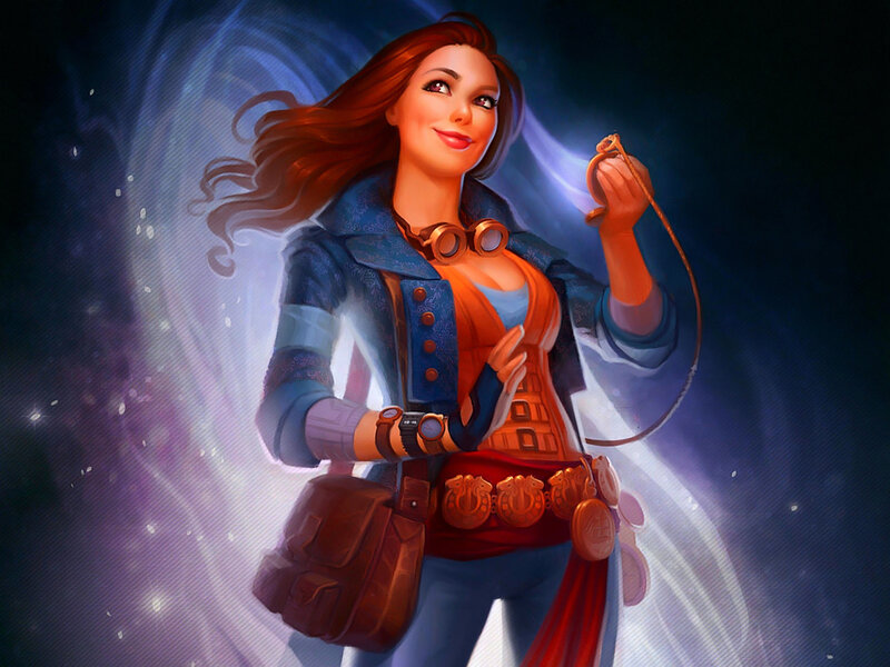 Woman with Whip — Blue