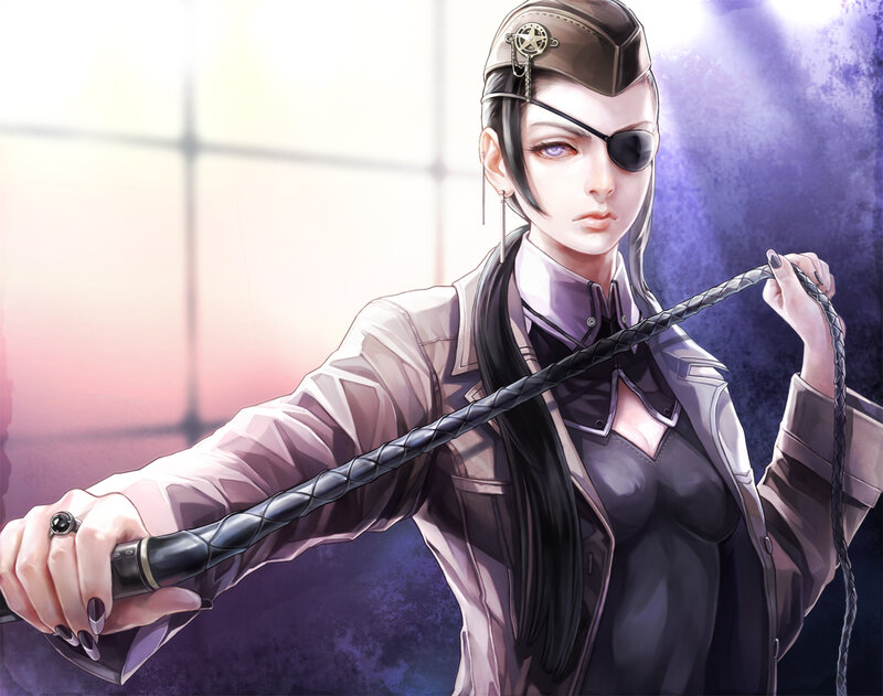 Woman with Whip — Purple
