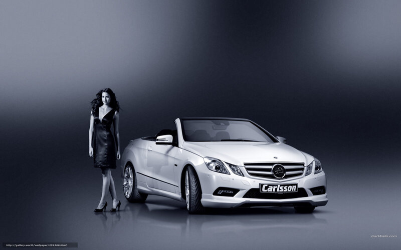 woman with white convertible car
