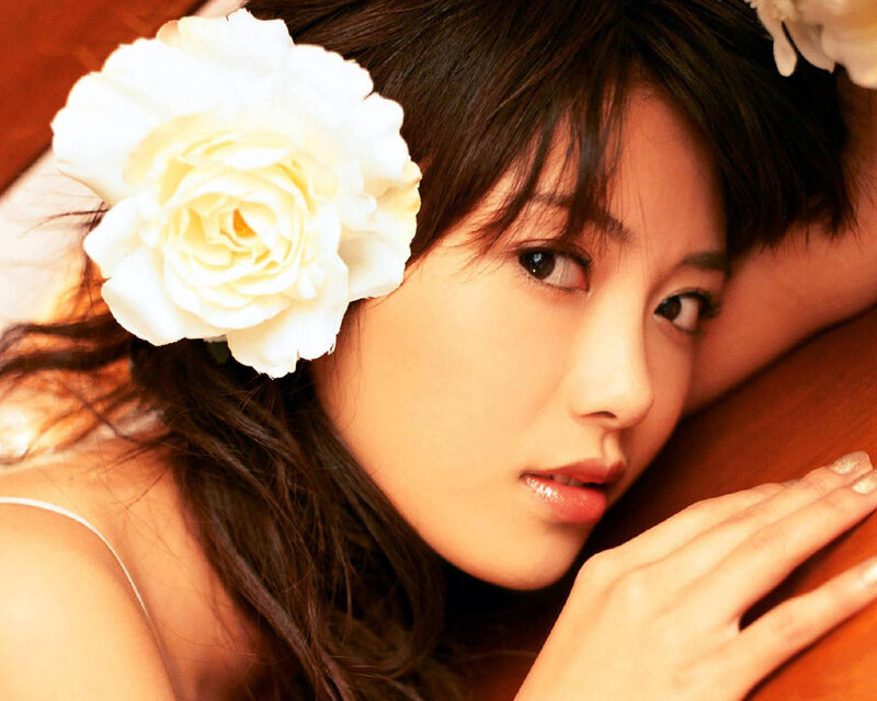 Woman with White Flower — Brown