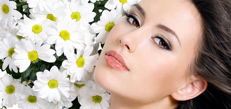 Woman with White Flowers — Serene, Photograph, Chamomile