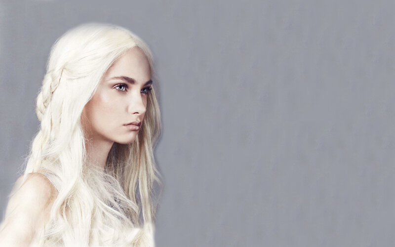 woman with white hair