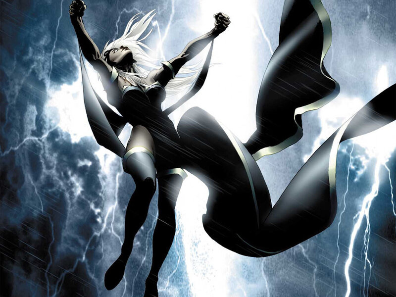 Woman with White Hair — Black, Dramatic, Comic