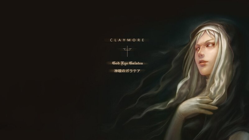 Woman with White Hair — Black, Dramatic, Digital Art, Text