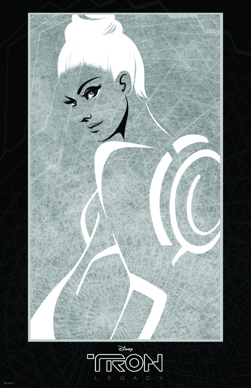 Woman with White Hair — Black, Dramatic, Illustration, White Hair