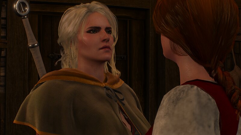 Woman with White Hair — Brown, Serious, 3d Render