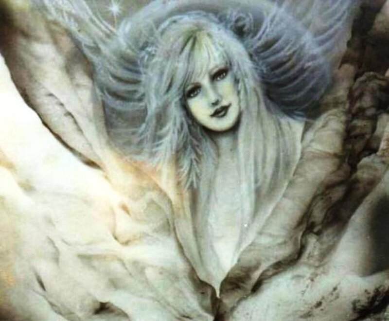 Woman with White Hair — Dramatic, Illustration
