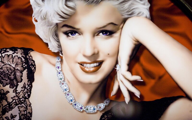 Woman with White Hair — Dramatic, Photograph, Necklace