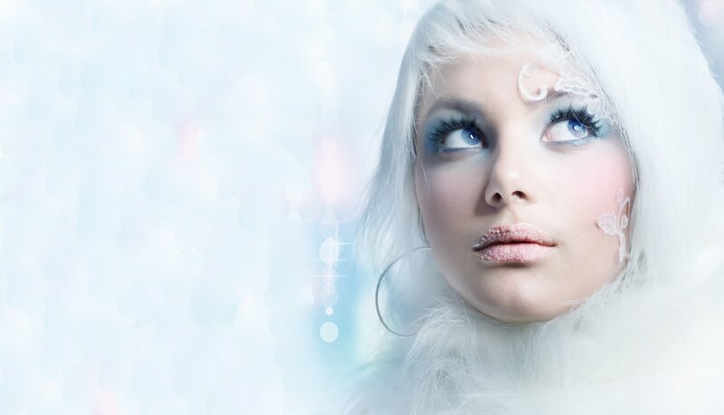 Woman with White Hair — Dreamy, Photograph, Makeup