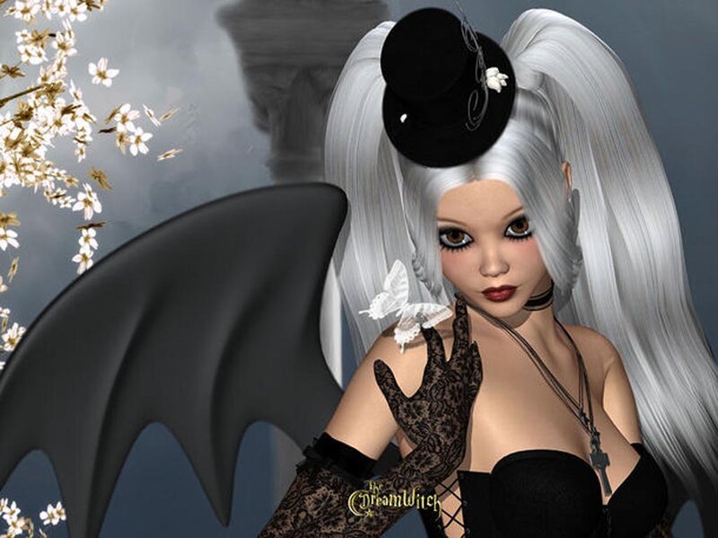 Woman with White Hair — Gothic