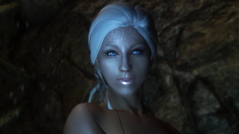 Woman with White Hair — Mysterious, 3d Render