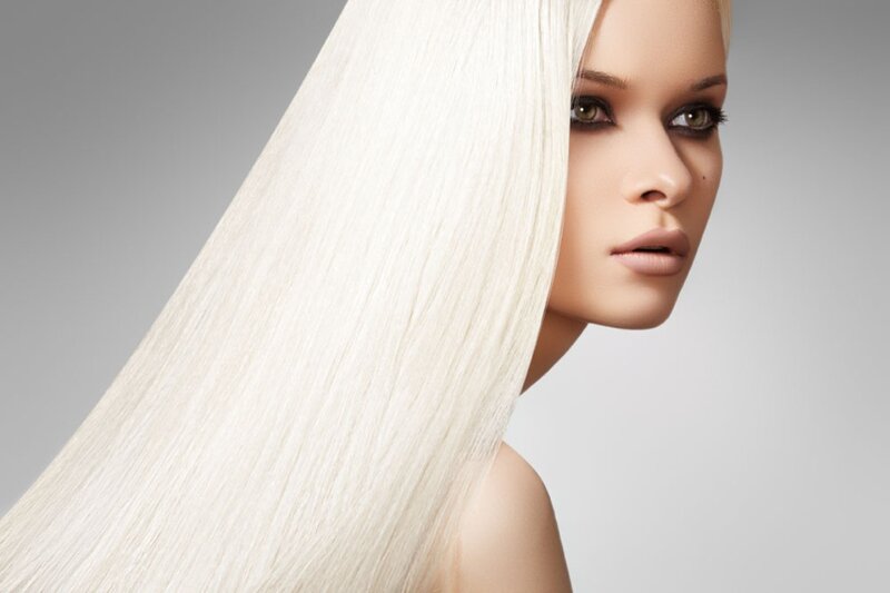 Woman with White Hair — Serene, Photograph, Makeup, Shoulder