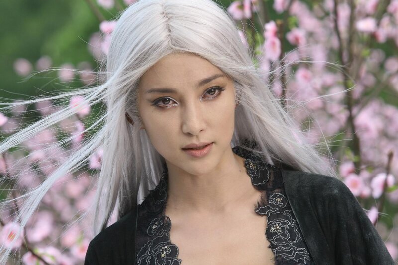 Woman with White Hair — Serene, Spring