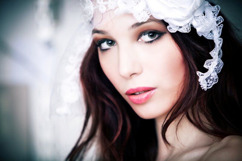 Woman with White Headpiece