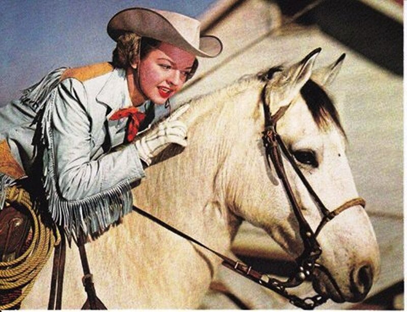 Woman with White Horse — Cheerful