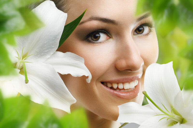 Woman with White Lilies — Serene