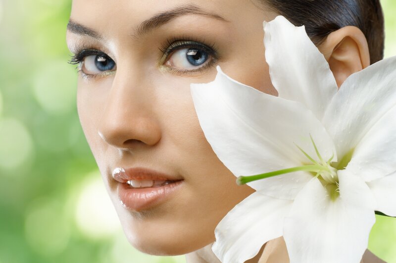 Woman with White Lily — Serene
