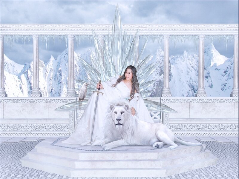 Woman with White Lion