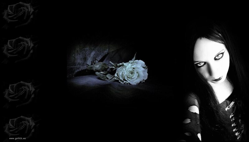 Woman with White Makeup — Black