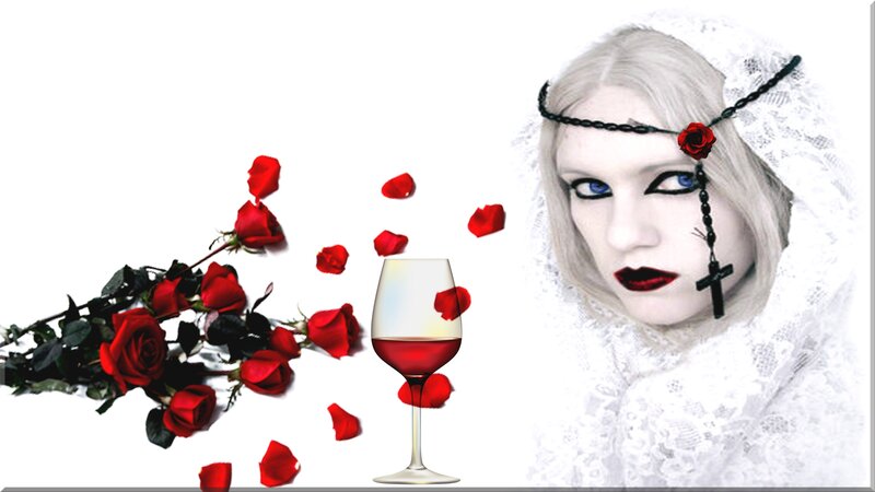 Woman with White Makeup — Dramatic