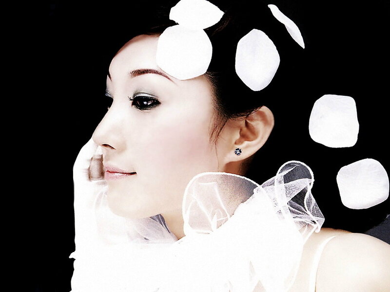 Woman with White Petals