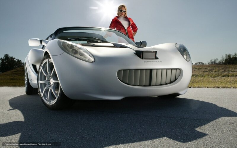 woman with white sports car