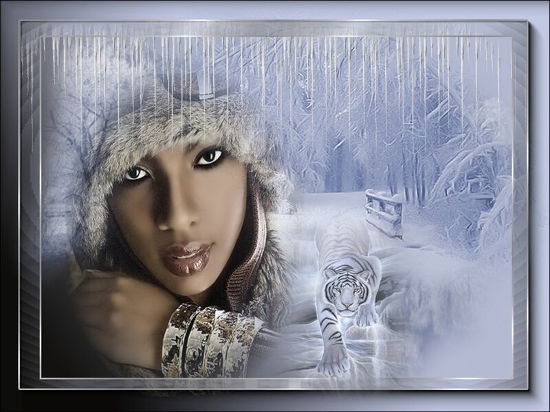 Woman with White Tiger — Cold