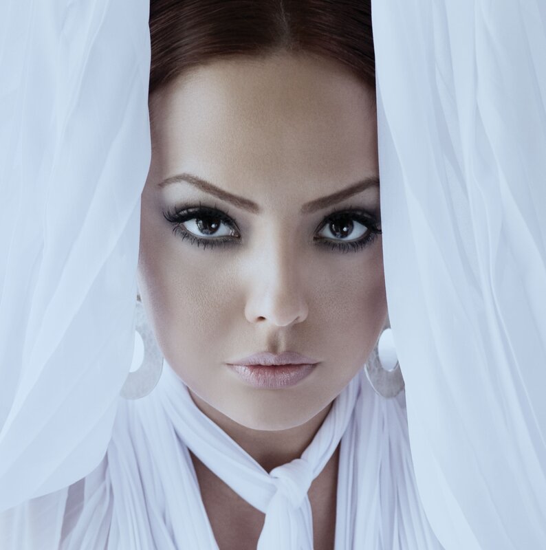 woman with white veil