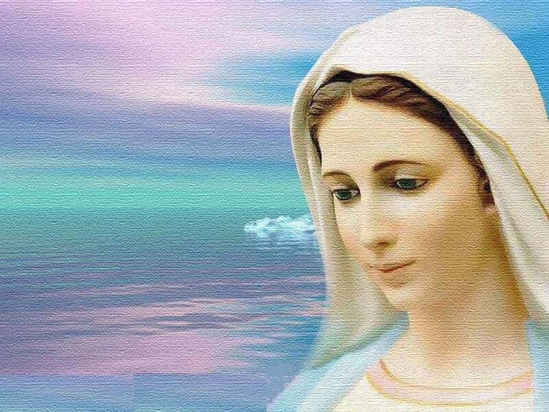 Woman with White Veil — Blue, Serene