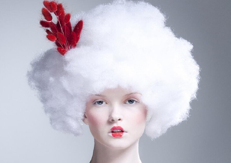 Woman with White Wig — Dramatic, Photograph