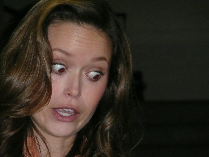 woman with wide eyes