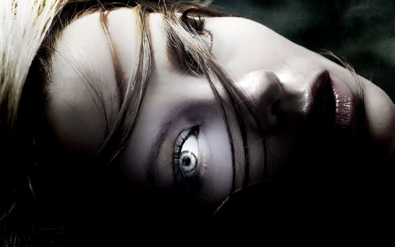 woman with wide eyes