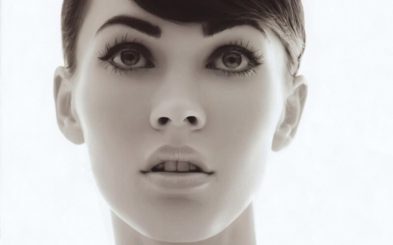 woman with wide eyes