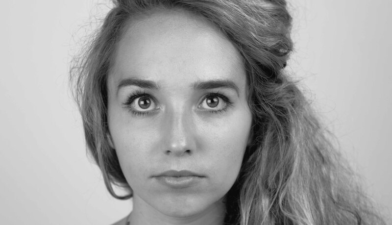 woman with wide eyes