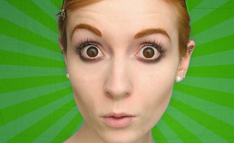 woman with wide eyes