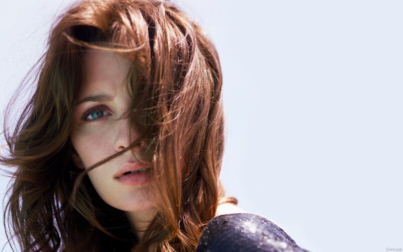 woman with wind-blown hair
