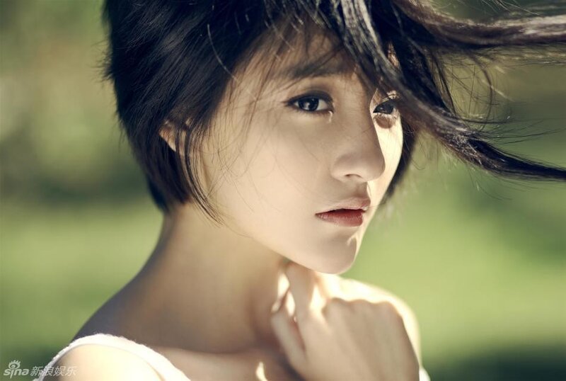 woman with wind-blown hair